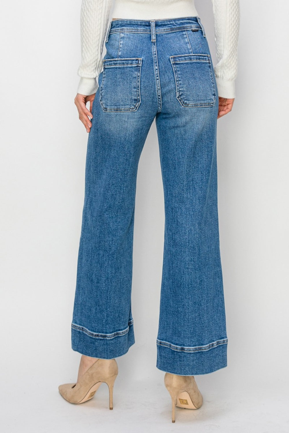 Risen  High Rise Wide Leg Jeans