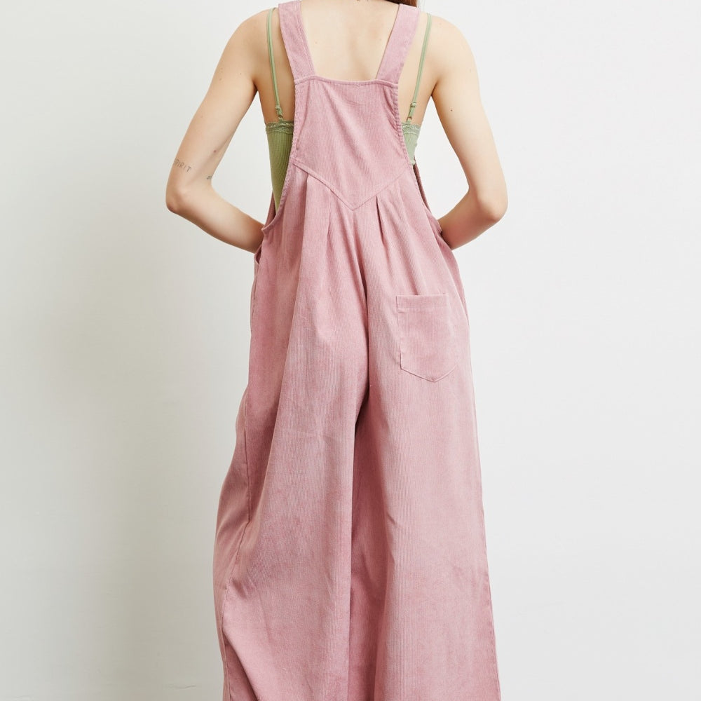 
                      
                        Corduroy Sleeveless Wide-Leg Overall
                      
                    