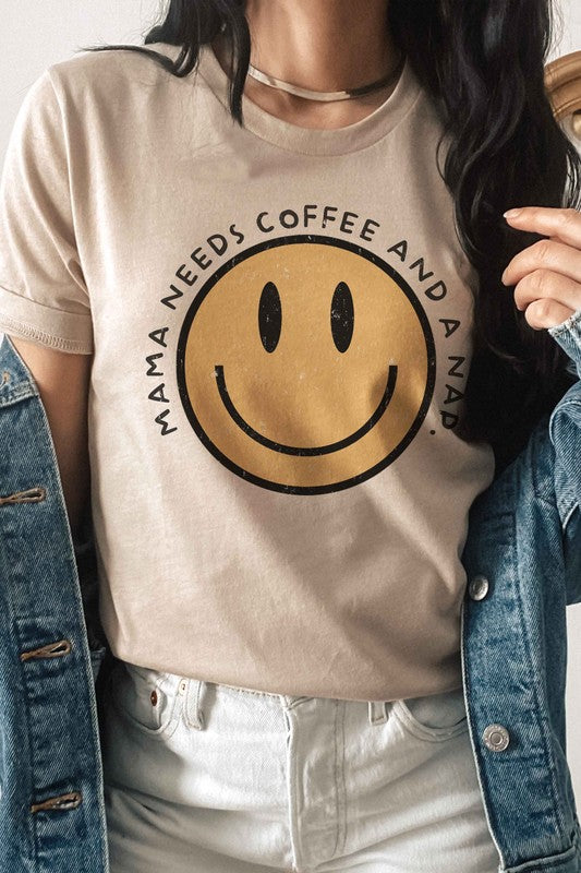 
                      
                        MAMA NEEDS COFFEE AND A NAP Graphic Tee
                      
                    