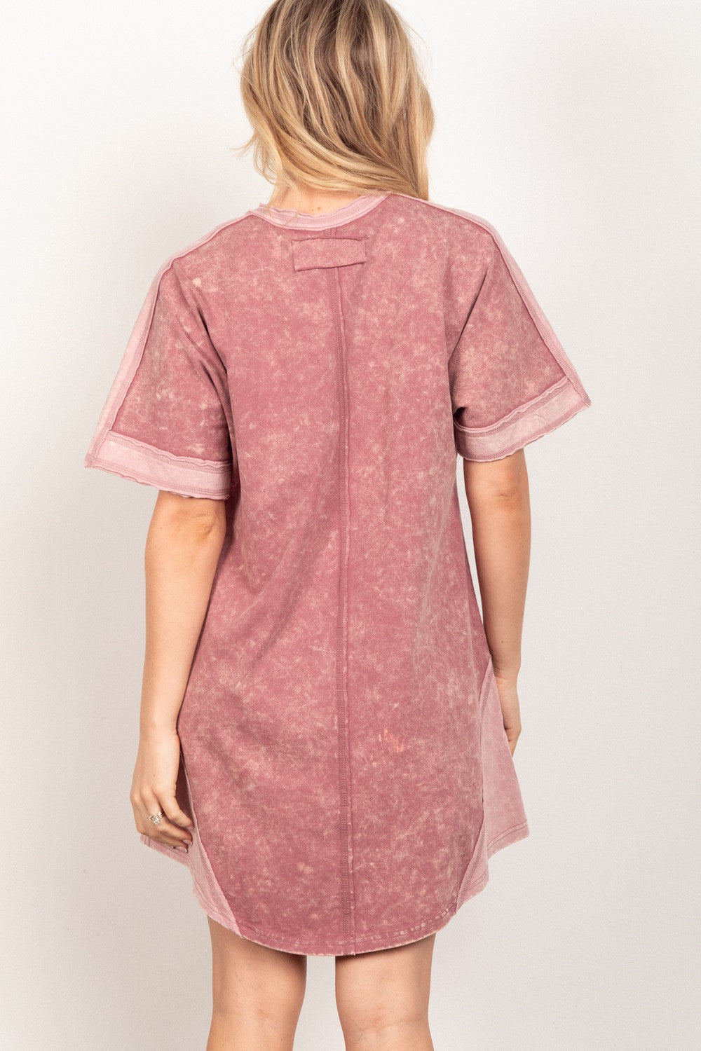 Short Sleeve V-Neck Tee Dress