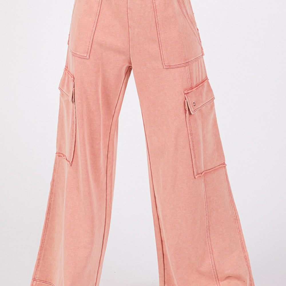 
                      
                        Knit Terry Mineral Wash Wide Leg Pants
                      
                    