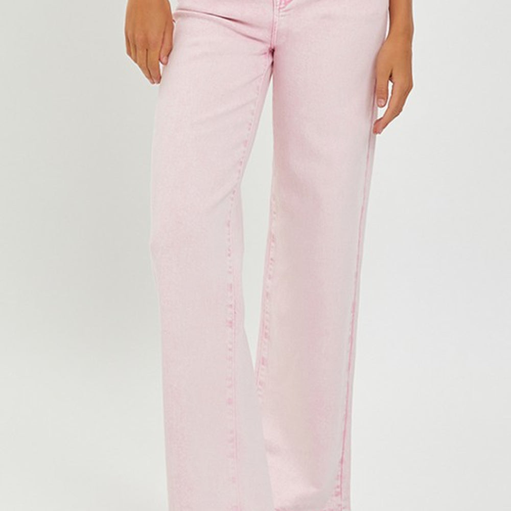 
                      
                        RISEN High Rise Tummy Control Wide Leg Jeans
                      
                    