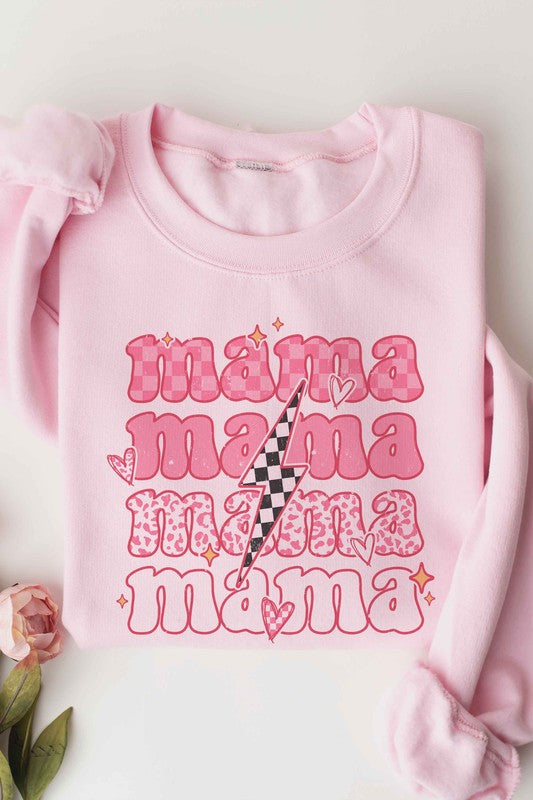 CHECKER LIGHTNING RETRO MAMA Graphic Sweatshirt