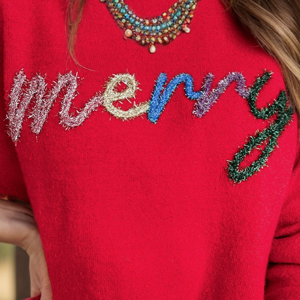 
                      
                        MERRY Round Neck Long Sleeve Sweater
                      
                    