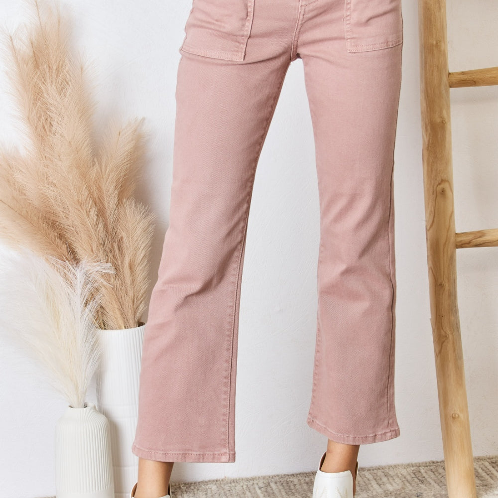 
                      
                        RISEN High Rise Ankle Flare Jeans
                      
                    