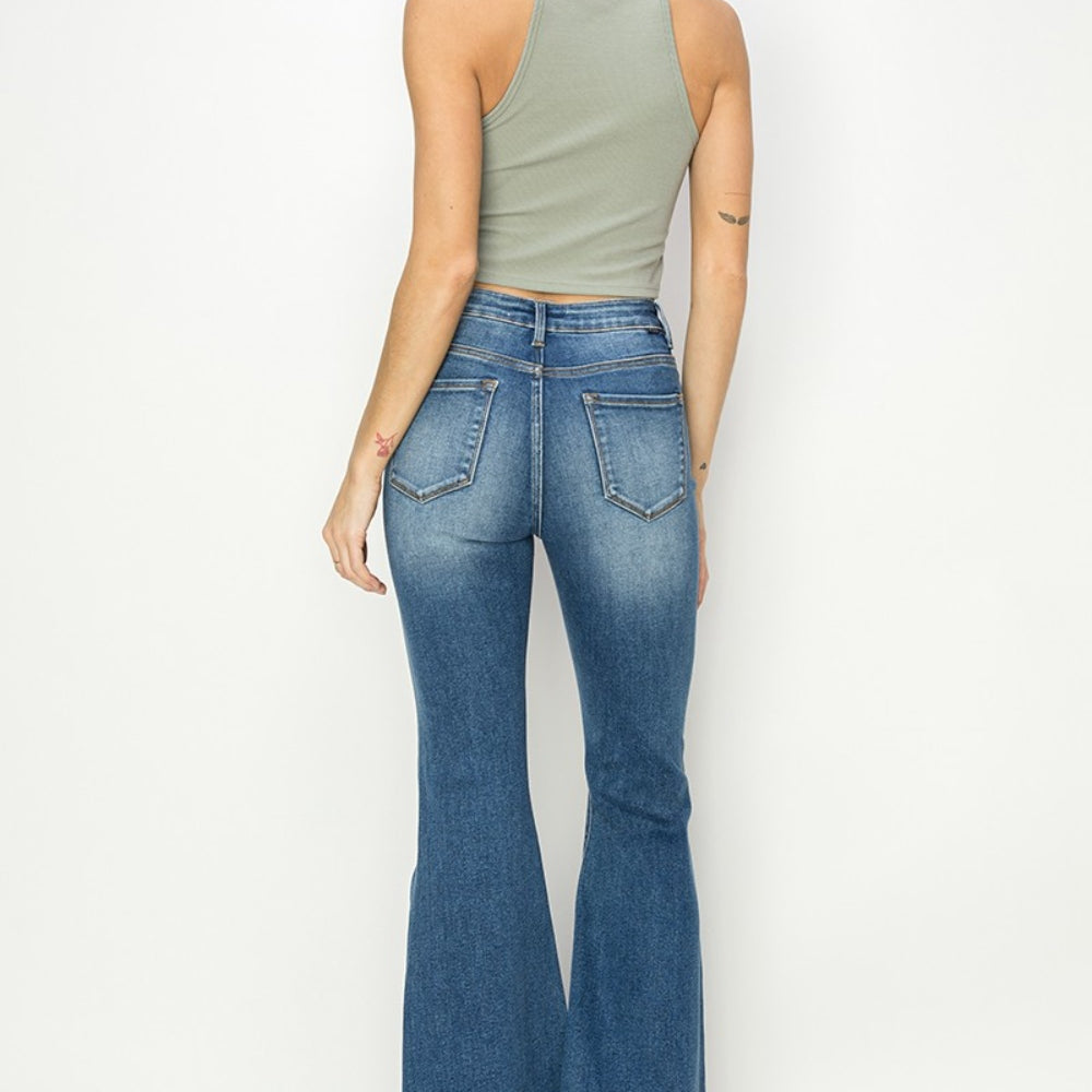 
                      
                        RISEN High Rise Front Seam Detailed Flare Jeans
                      
                    