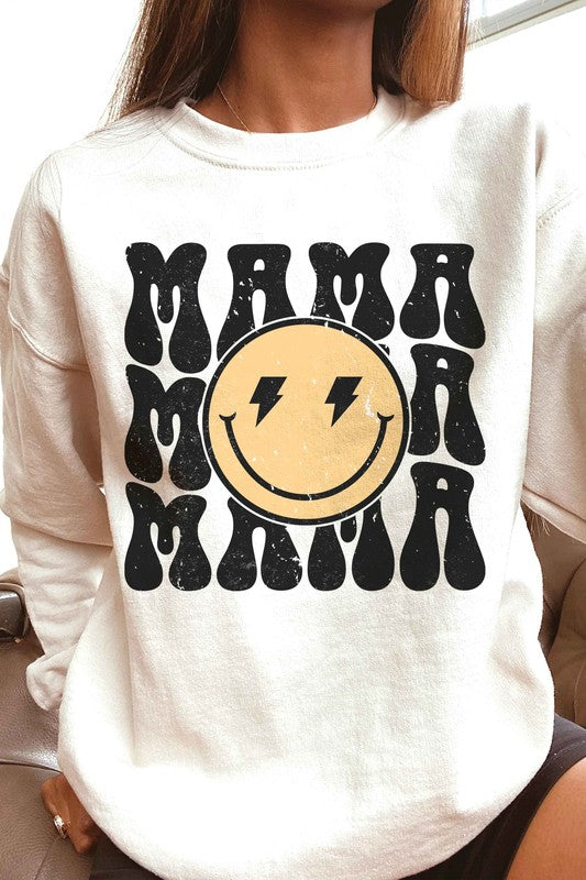 HAPPY FACE MAMA REPEAT Graphic Sweatshirt