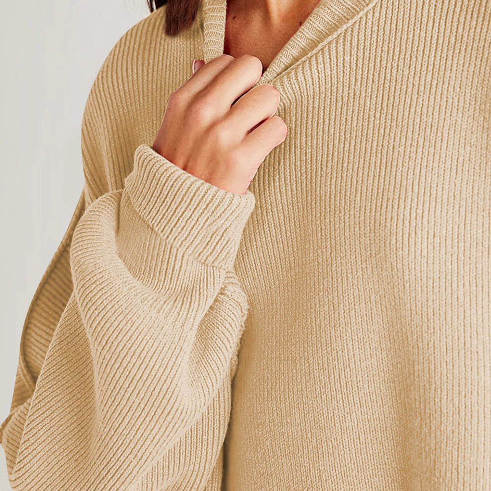 
                      
                        Side Slit Round Neck Long Sleeve Sweater
                      
                    