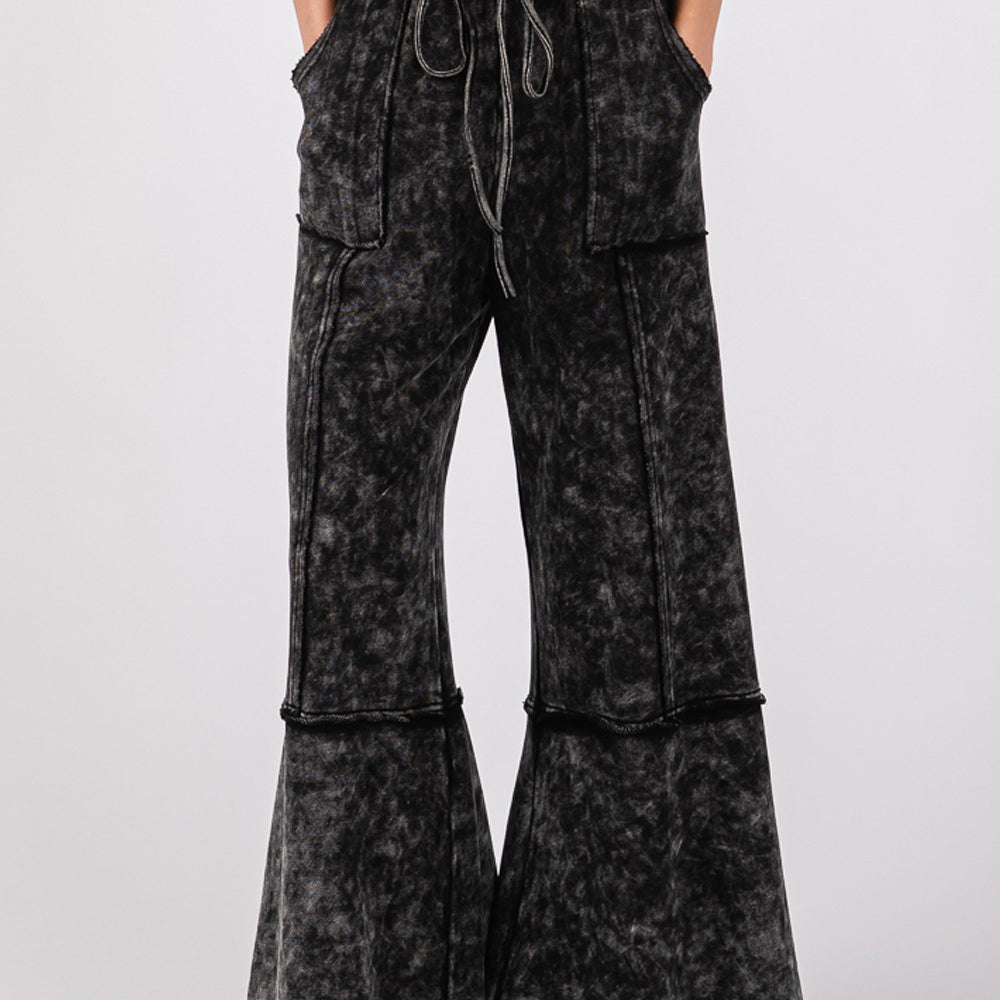 
                      
                        Mineral Washed Terry Wide Leg Pants
                      
                    