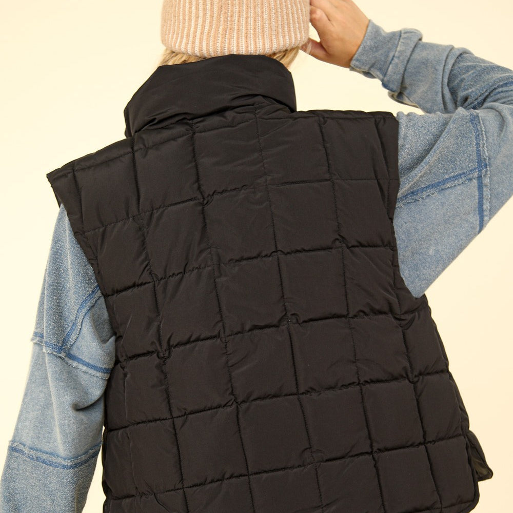 Zip Up Puffer Padded Warm Vest