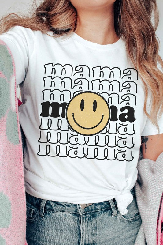 MAMA HAPPY FACE Graphic Tee