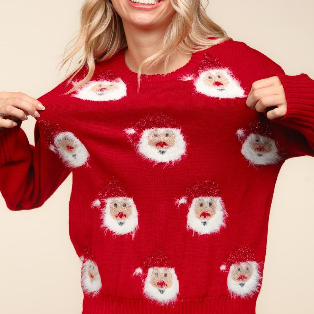 
                      
                        Haptics Santa Sparkle Brushed Sweater
                      
                    