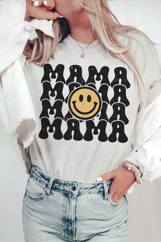 
                      
                        HAPPY FACE MAMA REPEAT Graphic T-Shirt
                      
                    