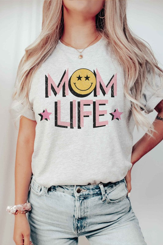 
                      
                        HAPPY FACE MOM LIFE Graphic T-Shirt
                      
                    