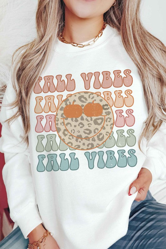 
                      
                        FALL VIBES LEOPARD PUMPKIN EYES HAPPY FACE Crew
                      
                    