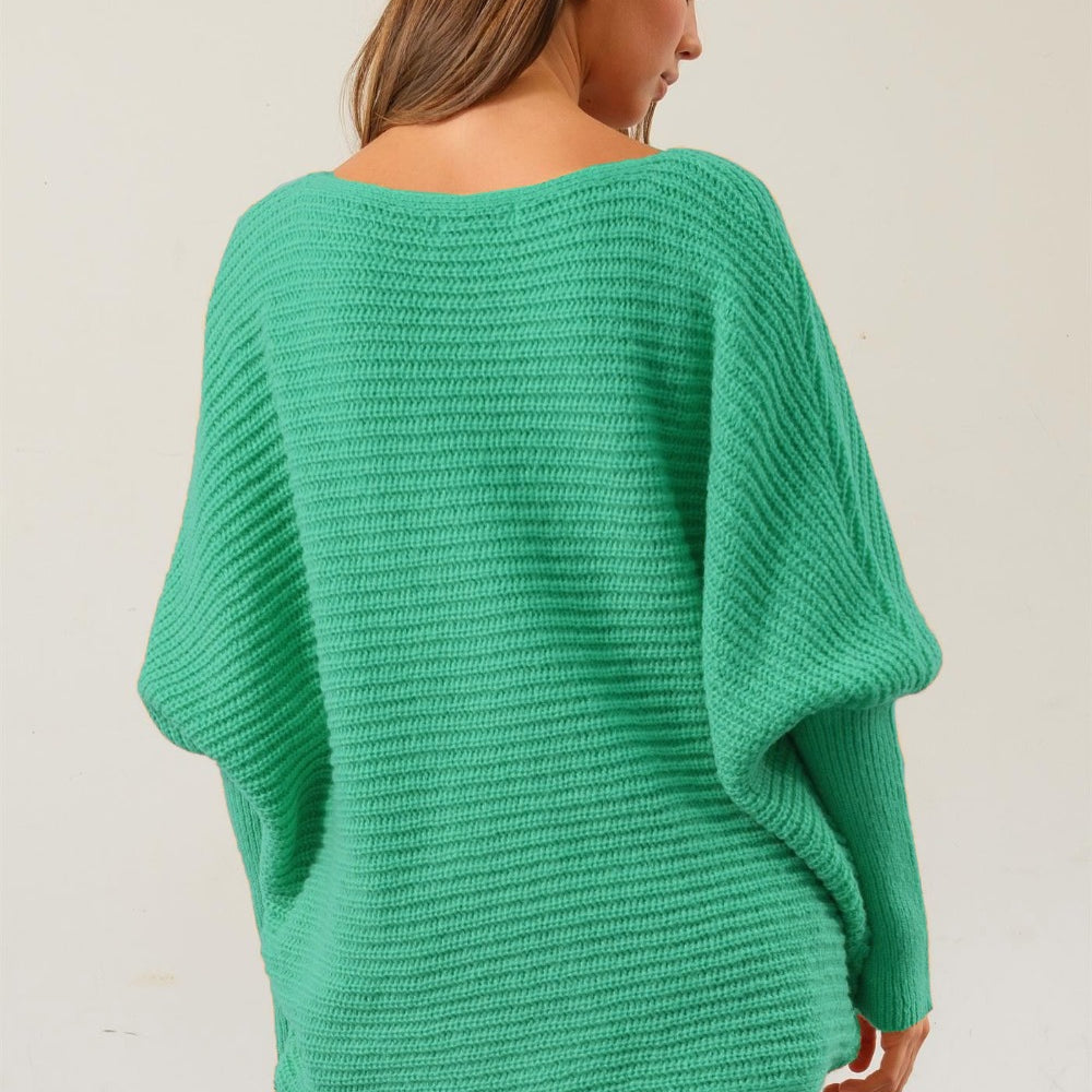 Dolman Sleeve Oversized Sweater