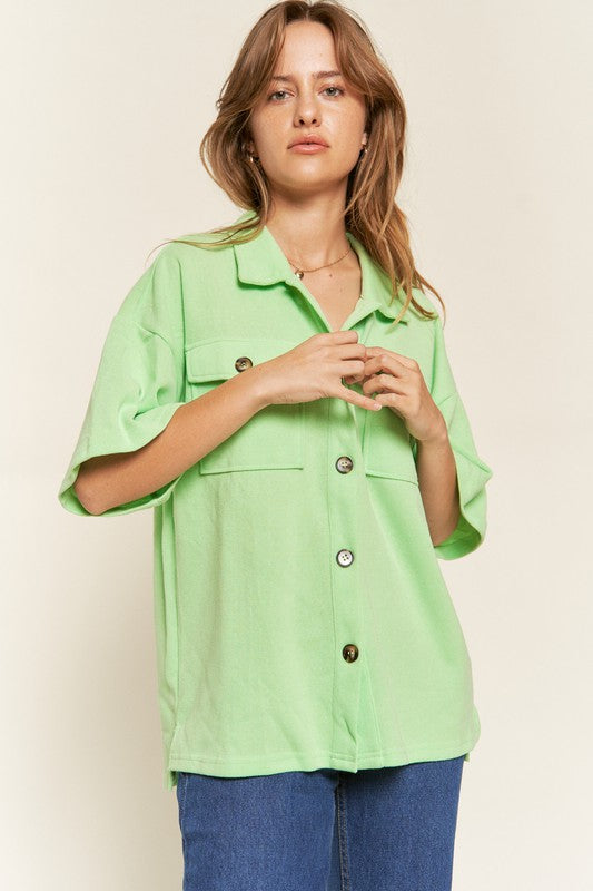 
                      
                        Smiley Back Button Down Top
                      
                    