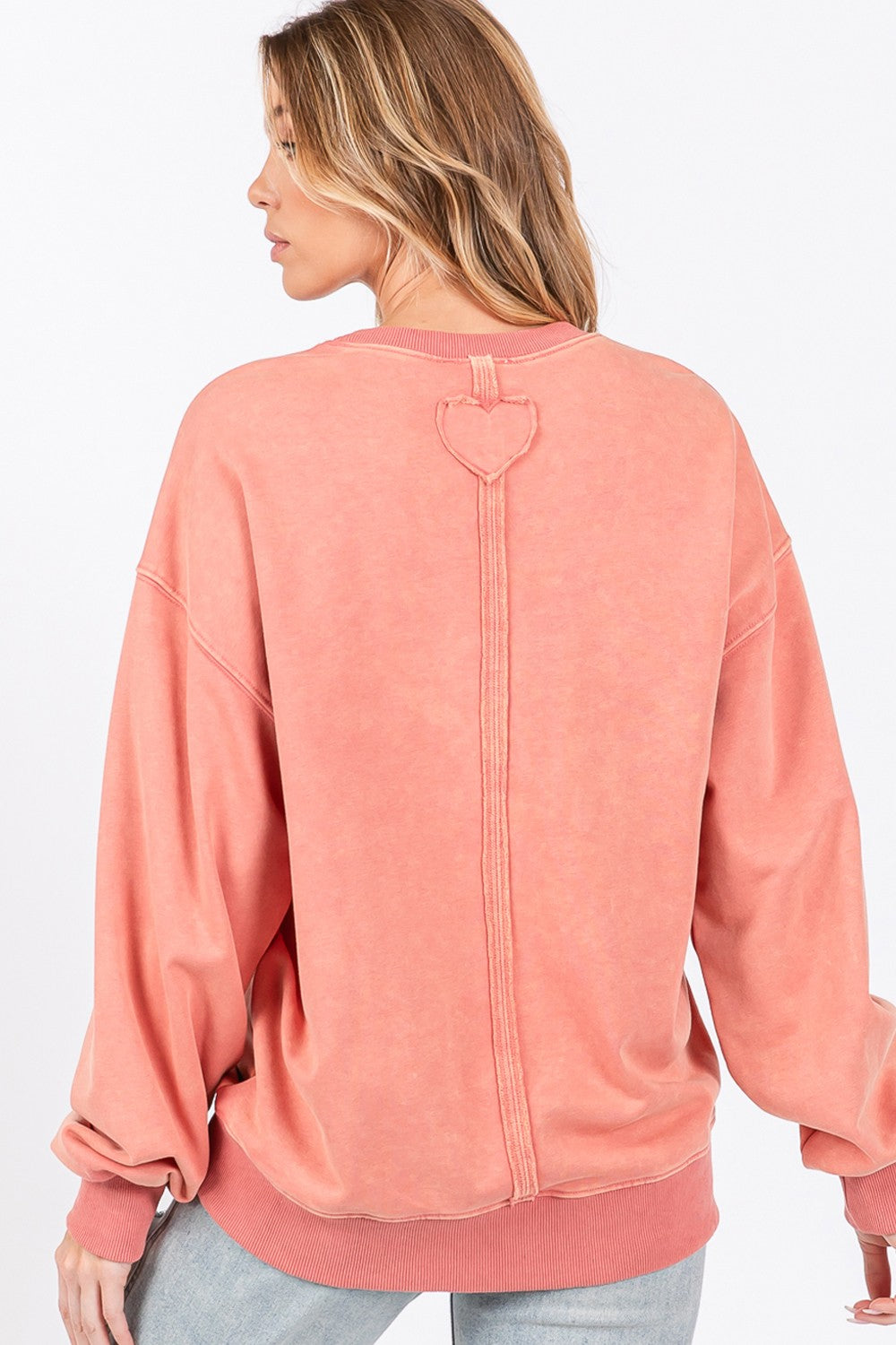 Path Applique Drop Shoulder Sweatshirt