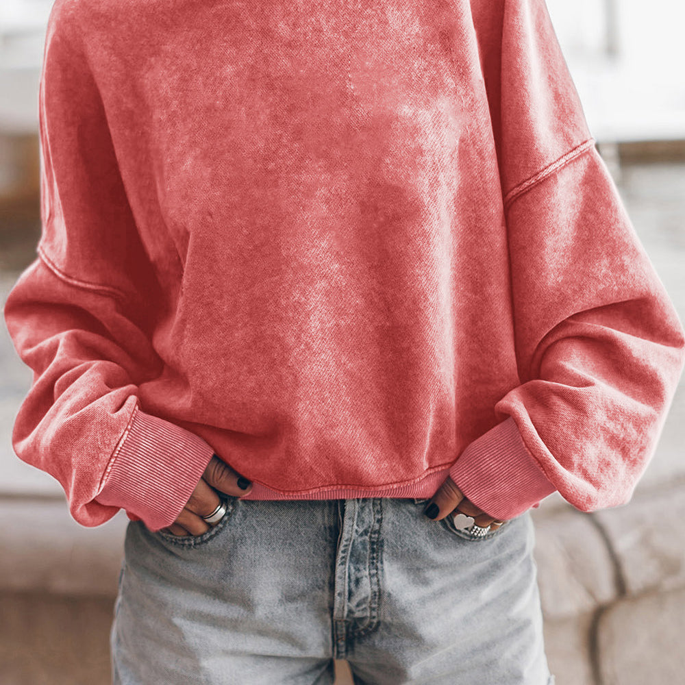 
                      
                        Round Neck Dropped Shoulder Sweatshirt
                      
                    