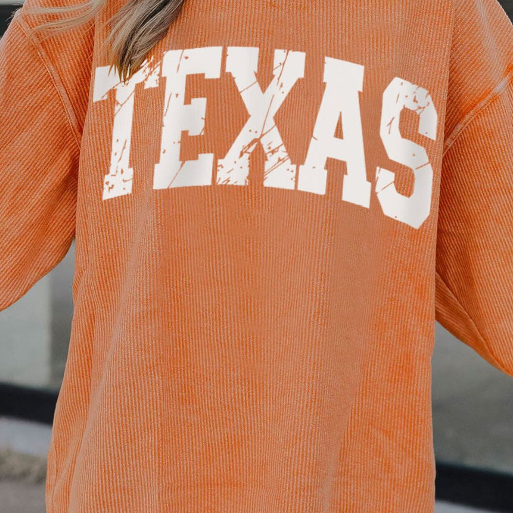 
                      
                        TEXAS Round Neck Long Sleeve Sweatshirt
                      
                    