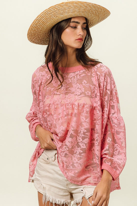 Floral Lace Long Sleeve Top