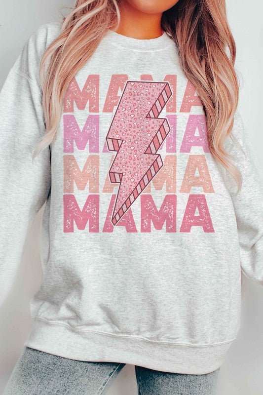 RETRO LIGHTNING MAMA Graphic Sweatshirt