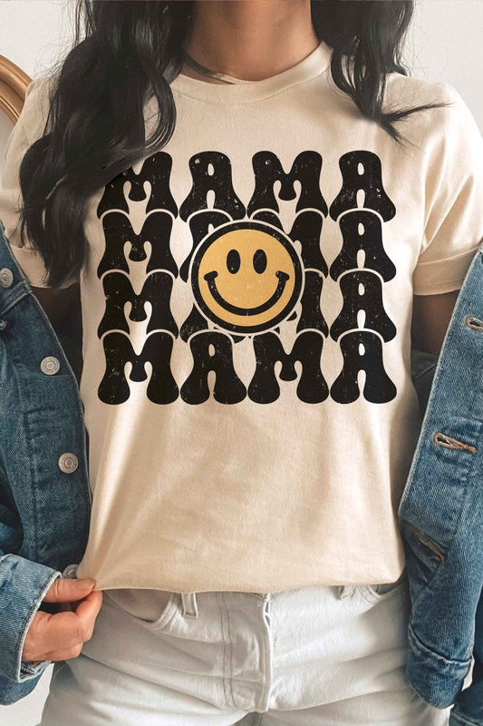 
                      
                        HAPPY FACE MAMA REPEAT Graphic T-Shirt
                      
                    