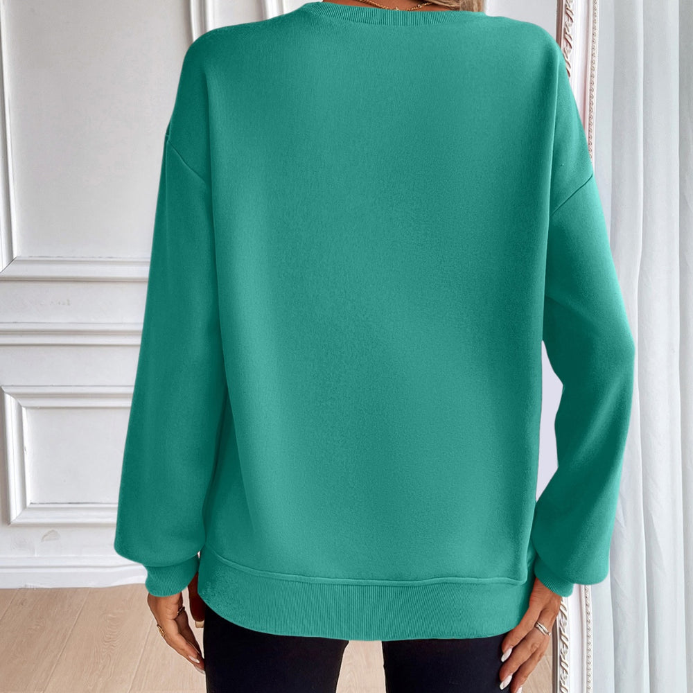 
                      
                        Round Neck Long Sleeve Sweatshirt
                      
                    