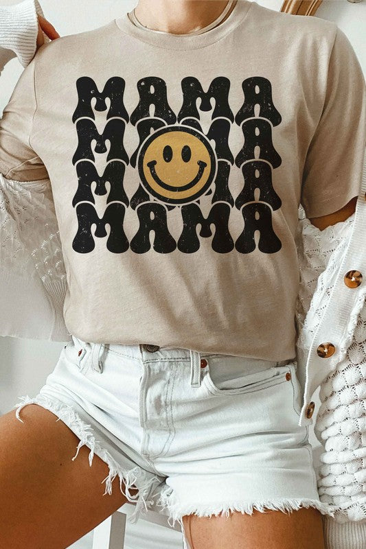 
                      
                        HAPPY FACE MAMA REPEAT Graphic T-Shirt
                      
                    