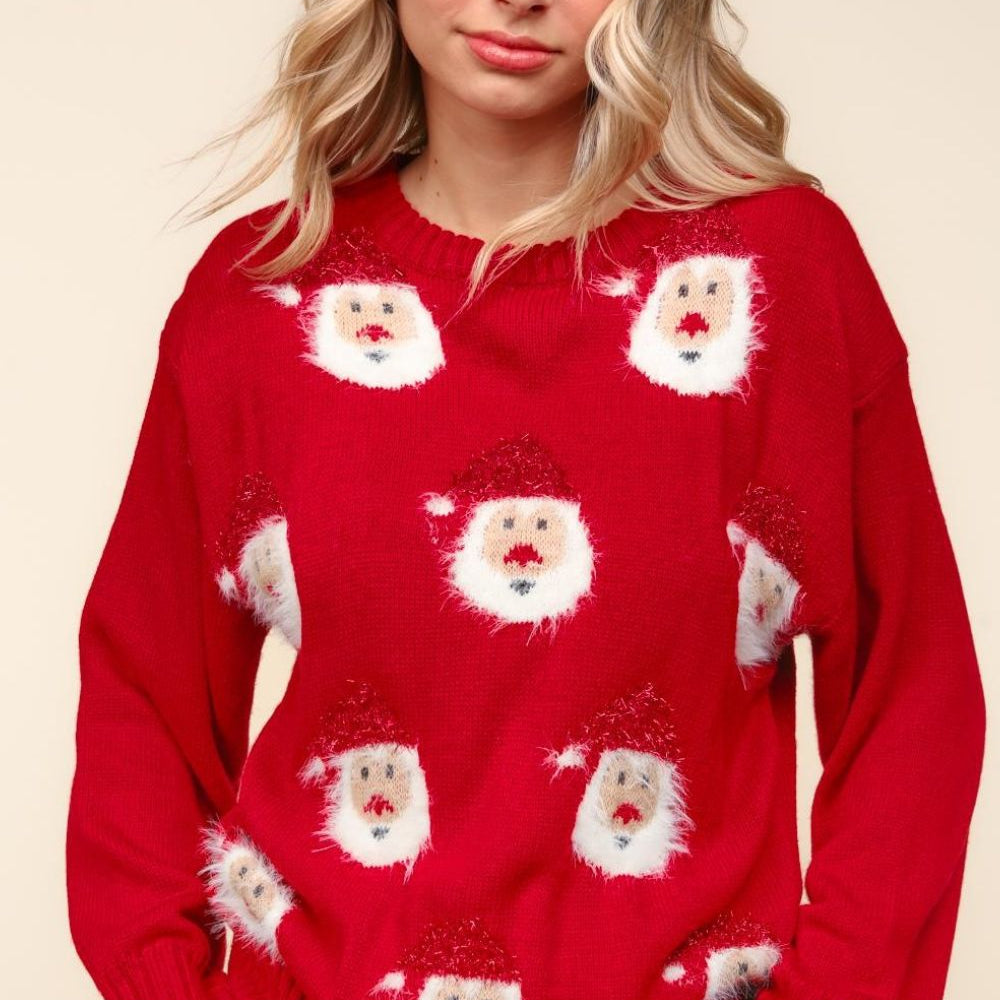 
                      
                        Haptics Santa Sparkle Brushed Sweater
                      
                    