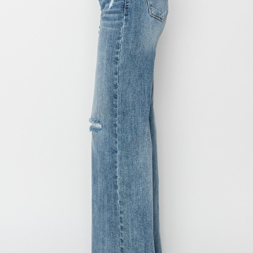 
                      
                        RISEN High Waist Distressed Wide Leg Jeans
                      
                    