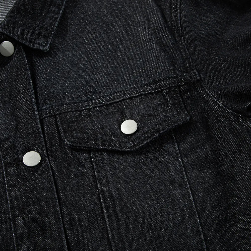 
                      
                        Raw Hem Button Up Denim Top
                      
                    