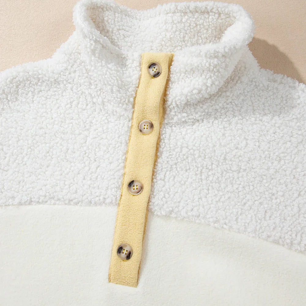 
                      
                        Mock Neck Long Sleeve Sherpa Sweatshirt
                      
                    