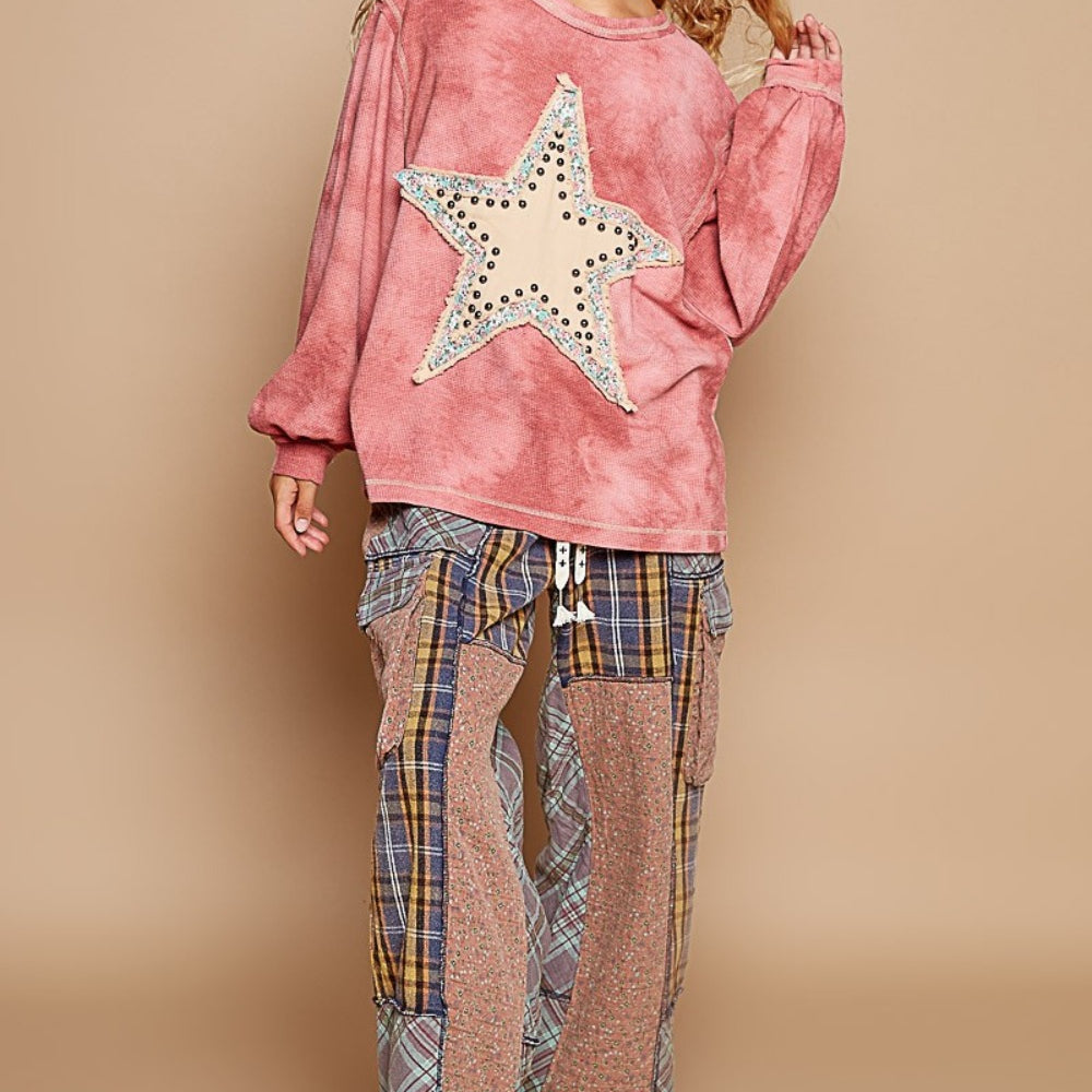 
                      
                        Washed Star Patch With Studded Top
                      
                    