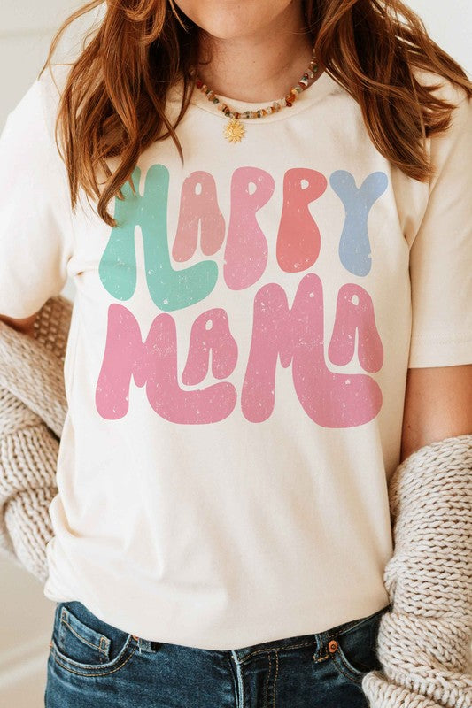 
                      
                        HAPPY MAMA Graphic Tee
                      
                    