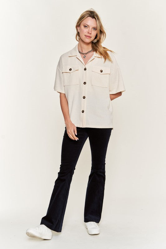 
                      
                        Smiley Back Button Down Top
                      
                    