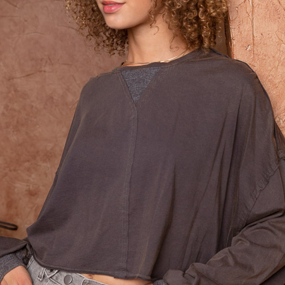 
                      
                        Cropped Long Sleeve Top
                      
                    