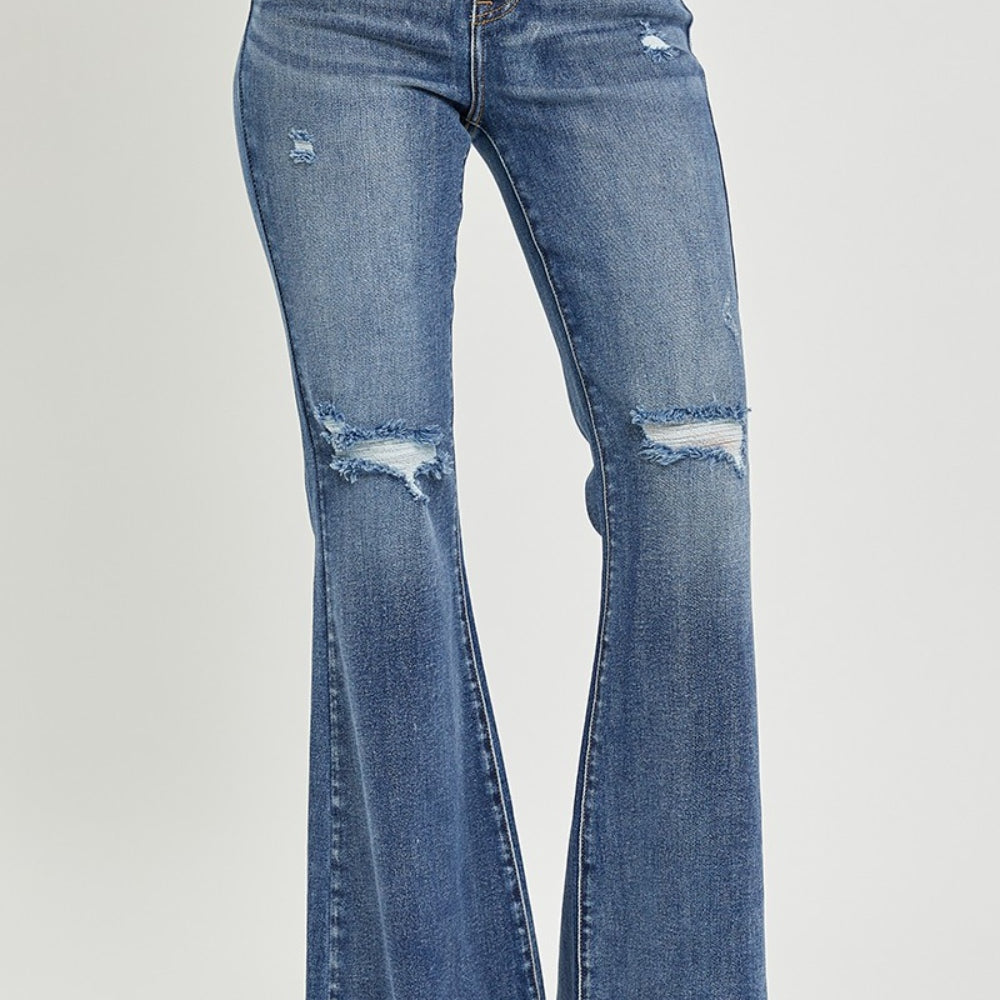 
                      
                        RISEN High Waist Distressed Fare Jeans
                      
                    