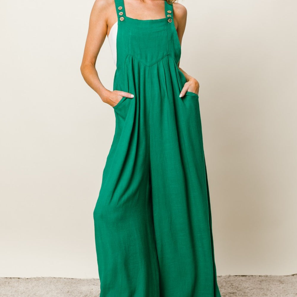 
                      
                        Textured Sleeveless Wide Leg Jumpsuit
                      
                    