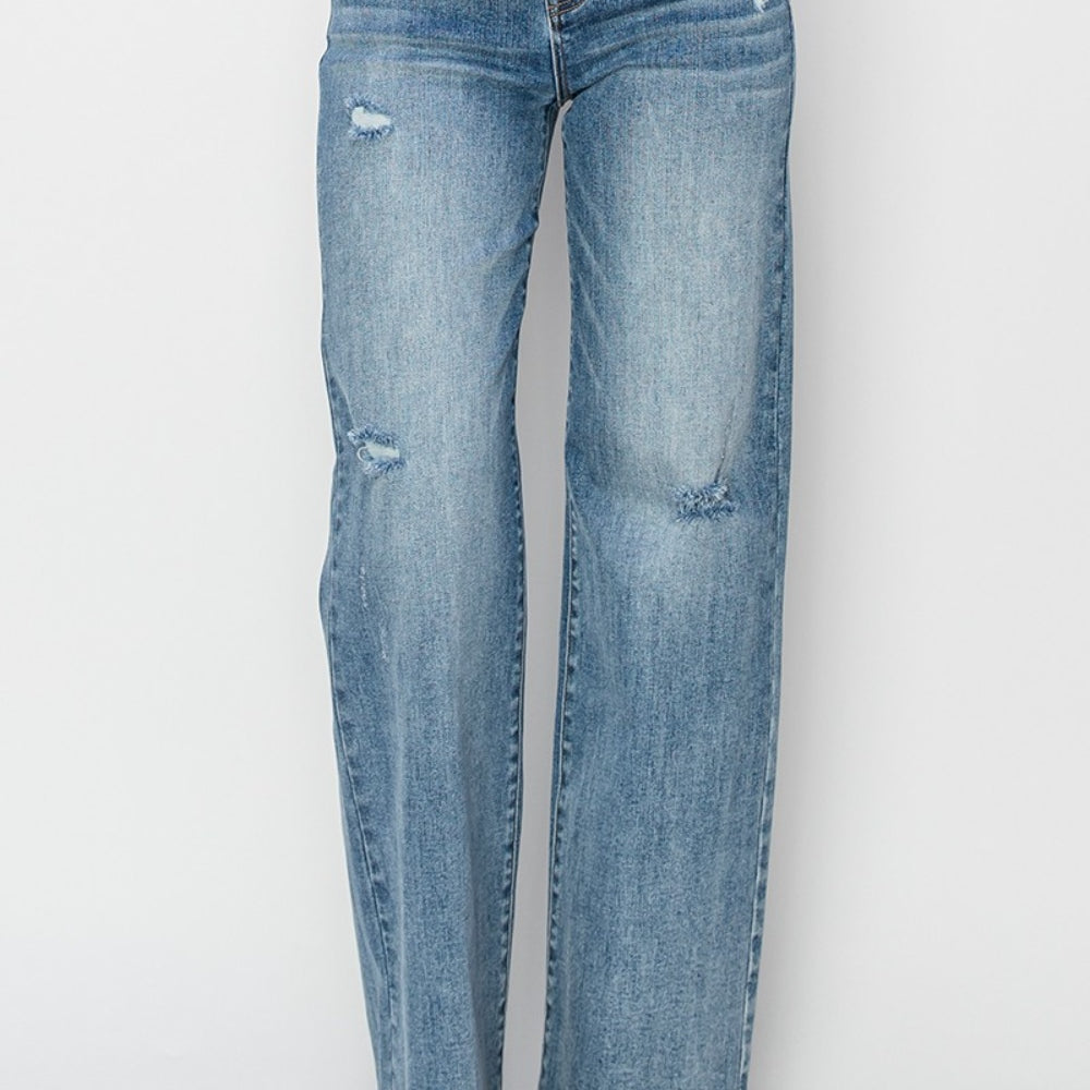 
                      
                        RISEN High Waist Distressed Wide Leg Jeans
                      
                    