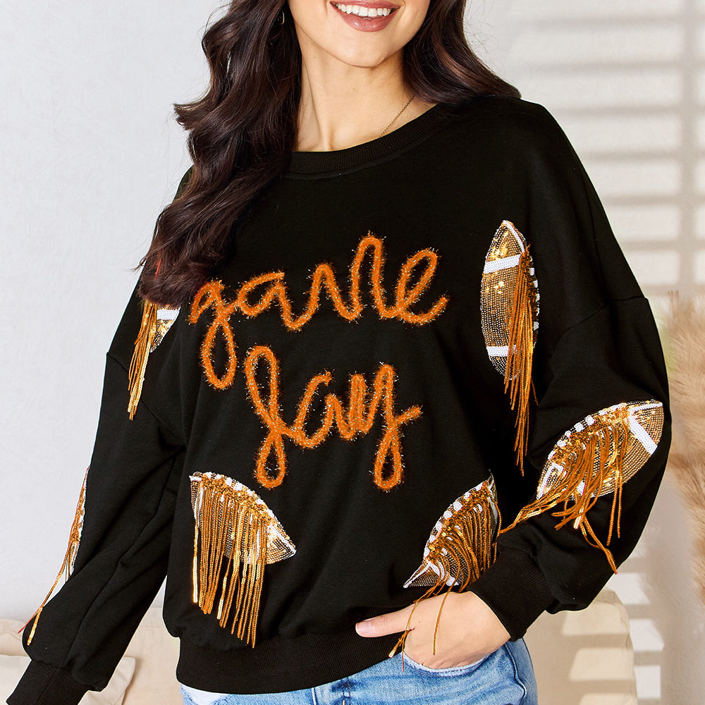 
                      
                        Rugby Sequin Round Neck Sweatshirt
                      
                    