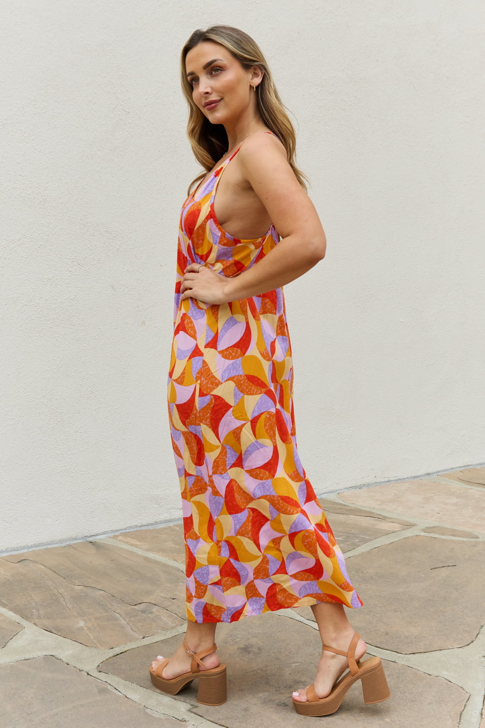 Poppy Printed Sleeveless Maxi Dress