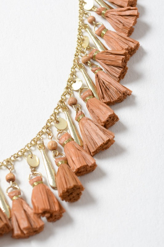Load image into Gallery viewer, Solid Tassel Chain Fashion Necklace

