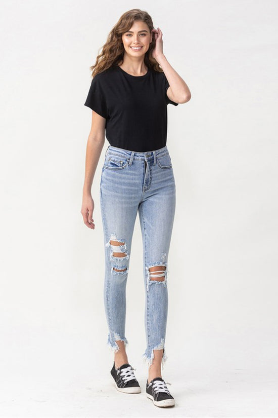 Load image into Gallery viewer, Lauren Distressed High Rise Skinny Jeans

