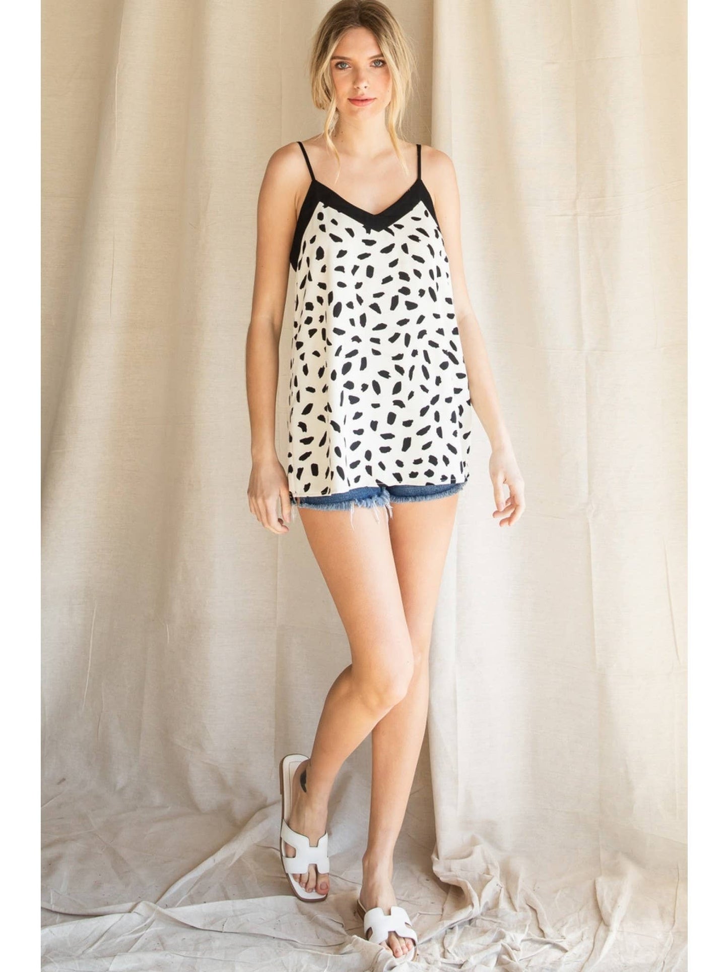 Ivory Spotted Layering Cami