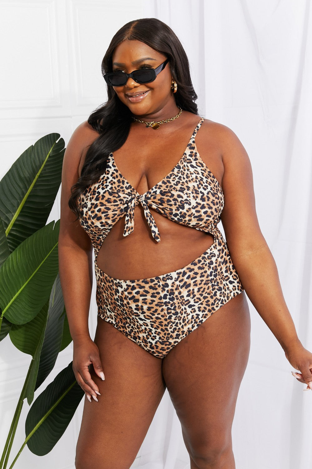 Load image into Gallery viewer, Lost At Sea Cutout One-Piece Swimsuit

