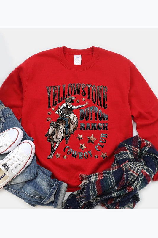 Load image into Gallery viewer, Yellowstone Cowboy Club Graphic Pullover
