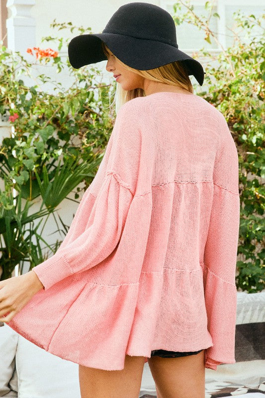 Coral Tiered Tunic