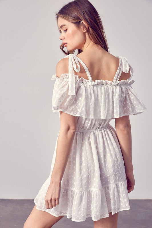 Load image into Gallery viewer, Cold Shoulder Ruffle Dress
