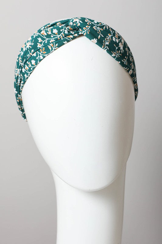 Load image into Gallery viewer, Floral Trailing Vine Twist Headwrap
